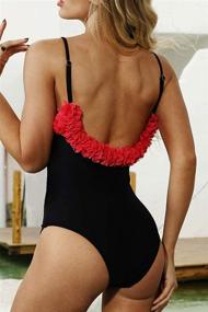 img 3 attached to CHYRII Swimsuit Spaghetti Ruffled Monokini Women's Clothing - Swimsuits & Cover Ups