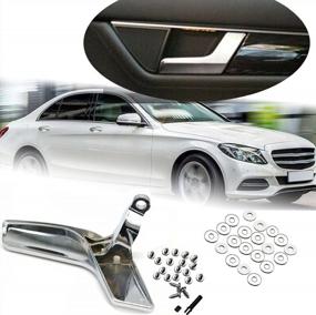 img 3 attached to ImUfer Right Interior Door Handle Repair Kit Chrome Silver Replace 2047202663 For W204 C-Class C180-C63 2008-2014, X204 GLK-Class GLK250 GLK280 GLK300 GLK350 2009-2015,2015 W204 C-Class 2-Door