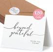 express gratitude with 120 thank you cards for all occasions - ultimate pack with envelopes & stickers - perfect for weddings, graduations, bridal showers & more (4x6 inches) logo