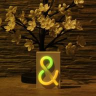 oye hoye led letter symbol sign, neon night light signs for diy & christmas decoration, multi color changing & usb/battery operated decor lights – white &(ampersand) logo