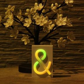 img 4 attached to OYE HOYE LED Letter Symbol Sign, Neon Night Light Signs For DIY & Christmas Decoration, Multi Color Changing & USB/Battery Operated Decor Lights – White &(Ampersand)