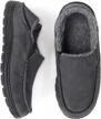 warm and cozy: ultraideas men's suede slippers with sherpa fleece lining and durable rubber sole logo