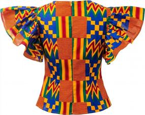 img 3 attached to Get Vibrant In Kente: Discover SHENBOLEN'S African Tradition Tops For Women