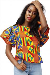 img 1 attached to Get Vibrant In Kente: Discover SHENBOLEN'S African Tradition Tops For Women