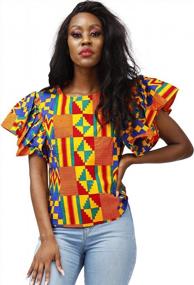 img 2 attached to Get Vibrant In Kente: Discover SHENBOLEN'S African Tradition Tops For Women