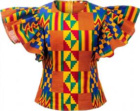 img 4 attached to Get Vibrant In Kente: Discover SHENBOLEN'S African Tradition Tops For Women