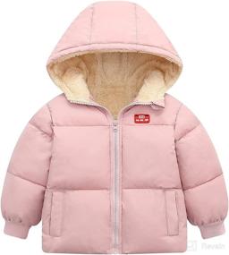 img 4 attached to Winter Toddler Flecee Jacket Hooded Apparel & Accessories Baby Boys ... Clothing