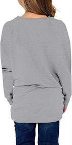 img 1 attached to 👚 Cicy Bell Sleeve Crewneck Pullover: Stylish and Comfortable Girls' Clothing Tops, Tees & Blouses