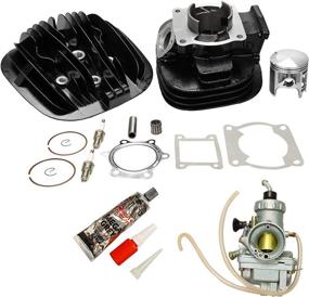 img 4 attached to 🏁 Top End Rebuild Kit for 88-06 Yamaha Blaster 200 YFS200: Cylinder Head, Piston, and Carburetor - BLACKHORSE-RACING