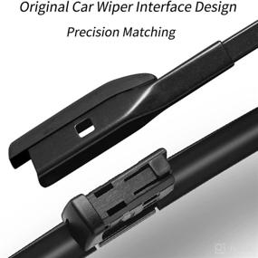 img 3 attached to 🚗 KIKIMO Tesla Model Y Windshield Wiper Blades - Premium Natural Rubber, No Streaks Performance, 2020 2021 2022 Tesla Model Y Accessories - OEM Replacement Windshield Wipers (Set of 2)