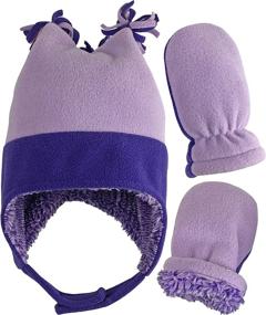 img 4 attached to 🧣 Little Sherpa Fleece Girls' Accessories perfect for Cold Weather