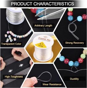 img 1 attached to 100M 0.7Mm Elastic Crystal Thread Fishing Line Wire For Craft Bracelet Beads - OBSEDE 1 Roll