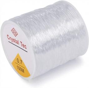 img 4 attached to 100M 0.7Mm Elastic Crystal Thread Fishing Line Wire For Craft Bracelet Beads - OBSEDE 1 Roll