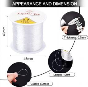 img 3 attached to 100M 0.7Mm Elastic Crystal Thread Fishing Line Wire For Craft Bracelet Beads - OBSEDE 1 Roll