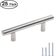 upgrade your cabinets: lontan lh201cp 3 inch chrome drawer pulls - stylish dresser handles with 76mm hole centers - pack of 25 logo