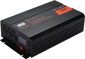 img 4 attached to 1000W Pure Sine Wave Power Inverter: DC 12V to AC 120V | LCD Display, Remote Control, USB Port | Ideal for Travel & Camping