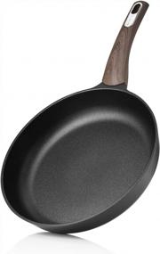 img 4 attached to 🍳 SENSARTE 9.5 Inch Nonstick Frying Pan Skillet Omelette Pan, Woodgrain Handle, Chef's Pans for All Stove Tops, Healthy & Safe Cookware, PFOA Free, Induction Compatible