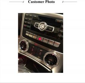img 1 attached to Mercedes Benz Interior Knob Cover: TopDall Bling Climate Control AC Button Crystal Accessory