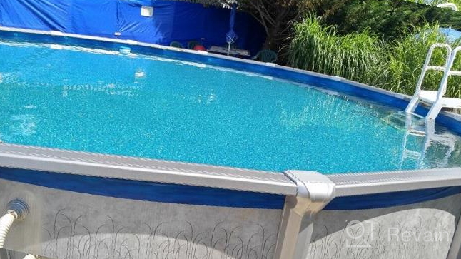 img 1 attached to Smartline Antilles 15Ft Round Overlap Pool Liner 25 Gauge Virgin Vinyl For Steel Sided Pools - 48-52" Wall Height + Universal Gasket Kit review by Joshua Ford