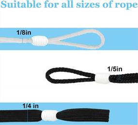 img 2 attached to 200 Pack White Silicone Cord Locks For Masks - Soft Elastic Adjuster Earloop Toggles For Drawstring Buckles And Clasps, Slip-Resistant Spring Closure