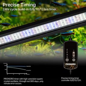 img 1 attached to 🐠 Enhance your Fish Tank with PRONORO LED Aquarium Light: 22W Full Spectrum with Timer and Dimmable Function, Ideal for Freshwater Tanks (24-35inch)