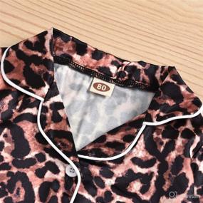 img 1 attached to 🐆 Leopard Toddler Baby Boys Girls 2PCS Cotton Pajamas Set Shirt Top Pants Nightwear Sleepwear Clothes Set