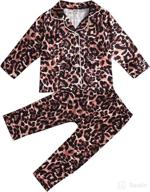 🐆 leopard toddler baby boys girls 2pcs cotton pajamas set shirt top pants nightwear sleepwear clothes set logo