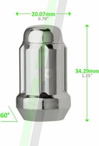 img 2 attached to DPAccessories 20 Chrome 1/2-20 Closed End Spline Tuner Lug Nuts For Aftermarket Wheels LCS3A2HC2CH04020