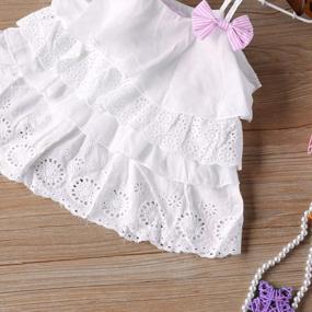 img 1 attached to Newborn Baby Girl Summer Outfit - Ruffle Camisole Spot Dot Top & Casual Shorts Clothes Set.