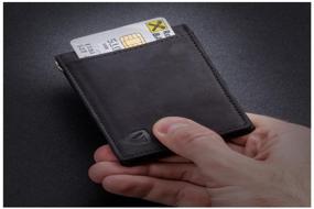 img 4 attached to Cardholder with RFID protection Focus, genuine leather (black)