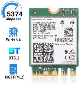img 1 attached to High-performance Intel AX210NGWG.NV Bluetooth Wi-Fi Adapter in Vibrant Green