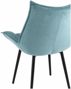 img 1 attached to Chair for kitchen Oslo velor dusty blue