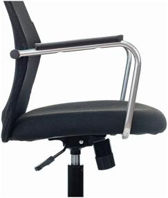 img 4 attached to Chair of the head bureaucrat KB-5M black TW-01 3C11 mesh/fabric with headrests. cross metal chrome