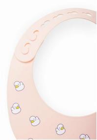 img 4 attached to Happy Baby Bib Expert Silicone baby bib, pink with ducks