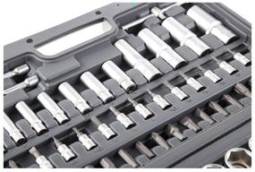 img 3 attached to Bit and socket set Stels Tool set, 1/2", 1/4", CrV, plastic case 94 pcs, Stels, 94 pcs, black