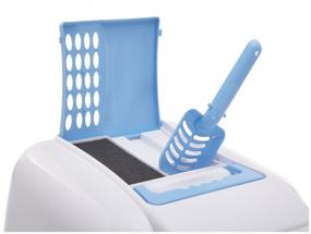 img 1 attached to Toilet house for cats Imac Easy Cat 50x40x40 cm white/pale blue 1 pc.