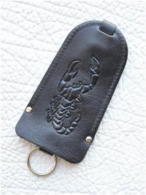 img 1 attached to LEO HARDY/Leather key holder, men's leather key holder, female leather key holder, genuine leather key holder, black