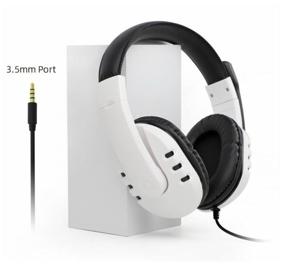 img 2 attached to Wired headset headphones for PS , XBOX, Nintendo, PC. 3.5jack Dobe TY-0820 White
