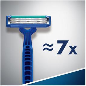 img 2 attached to Gillette Blue3 Simple Disposable Razors for Men, 3 Blades, Pack of 4, Fixed Head