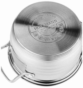 img 1 attached to Cookware for the kitchen pots set of stainless steel for induction and other types of stoves 7.3 l, 5.8 l, 4.5 l, 4.1l, 3.1l, 2.1l