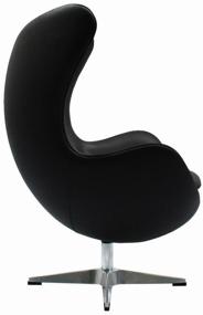 img 4 attached to Кресло BRADEX HOME EGG CHAIR, 87 x 76.5 см, обивка: искусственная кожа, цвет: черный