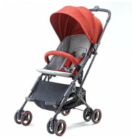 img 4 attached to Stroller Xiaomi Qborn Lightweight Folding Stroller, red