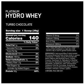 img 4 attached to Protein Optimum Nutrition Platinum Hydro Whey, 795 gr., turbo chocolate