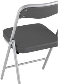 img 2 attached to Folding chair Johnny eco-leather gray frame metallic