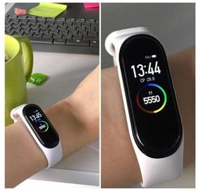 img 2 attached to Силиконовый ремешок для Xiaomi Mi Band 3/4, белый