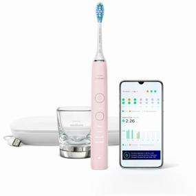 img 3 attached to Philips Sonicare DiamondClean 9000 HX9911 sonic toothbrush, pink