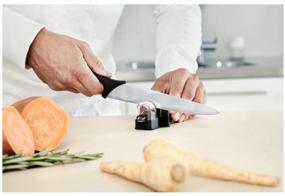 img 1 attached to 🔪 FISKARS Essential Roll-Sharp: Efficient Mechanical Knife Sharpener in Sleek Black Design