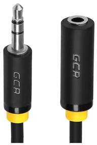 img 1 attached to GCR Audio Extension 2.0m jack 3.5mm/jack 3.5mm black, yellow border, ultraflexible, M/F, Premium, screen, stereo