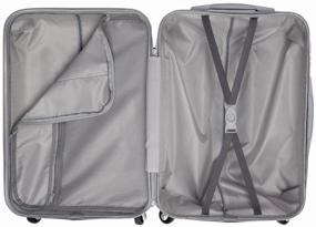 img 3 attached to TEVIN suitcase, polycarbonate, support legs on the side, 37 l, size S, 0076