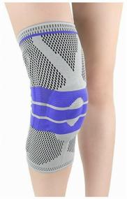 img 2 attached to Caliper bandage fixator on the knee joint with reinforced silicone protection and stiffeners Knee, size S gray